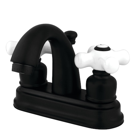 Kingston Brass KB5610PX Restoration 4" Centerset Bathroom Faucet, Matte Black KB5610PX